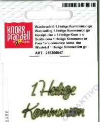 Wachsschrift 1. Heilige Kommunion gold