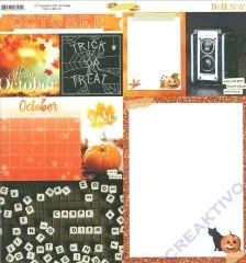 Bo Bunny Scrapbookingpapier Calendar girl - October (Restbestand)