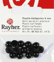 Plastik-Halbperlen 8mm