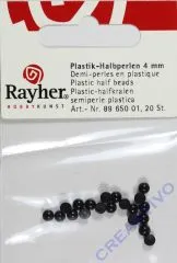 Plastik-Halbperlen 4mm