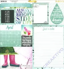 Bo Bunny Scrapbookingpapier Calendar girl - April (Restbestand)