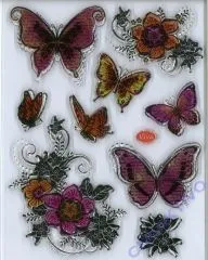Silikon-Stempel Blumen & Schmetterlinge II