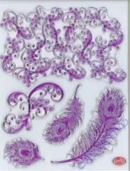 Silikon-Stempel Peacock Feathers