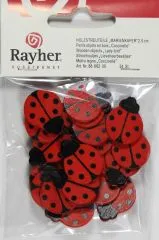 Holzstreuteile Marienk�fer 2,5cm 24 St�ck