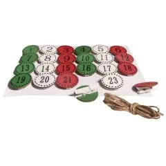 Adventszahlen MDF Kreise auf Klammer 1-24