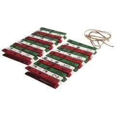 Adventszahlen MDF Klammern 1-24