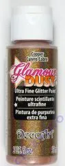 DecoArt Glamour Dust Ultra Fine Glitter Paint 59ml - copper (Restbestand)