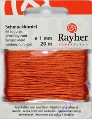 Rayher Schmuckkordel 20m 1mm orange