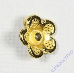 Metall-Zierelement Blume gold