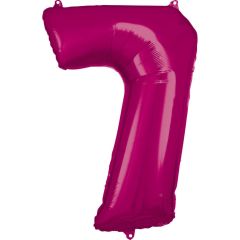 Folien-Ballon 7 pink 86cm