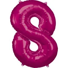 Folien-Ballon 8 pink 86cm