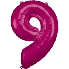 Folien-Ballon 9 pink 86cm