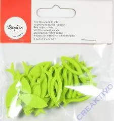 Filz-Streuteile Fische 3,5x1x0,2cm 36 St�ck lindgr�n