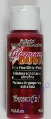 DecoArt Glamour Dust Ultra Fine Glitter Paint 59ml - Sizzling Red
