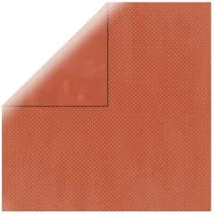 Scrapbookingpapier Double Dot poppy / ziegelrot (Restbestand)