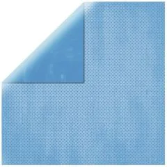 Scrapbookingpapier Double Dot brilliant blue / himmelblau (Restbestand)