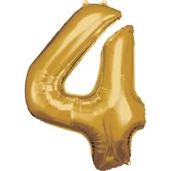 Folien-Ballon 4 gold 86cm