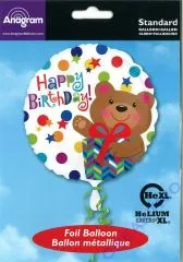 Folienballon Happy Birthday m. Teddy