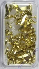 Rayher Brads rund 4+8 mm 75 St�ck gold