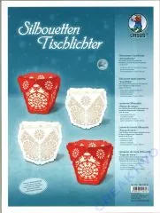 Silhouetten Tischlichter Schneeflocke (Restbestand)