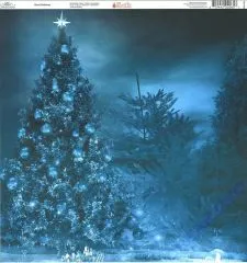 Ella & Viv Blue Christmas Single-Sided Cardstock 12X12 - Blue Christmas