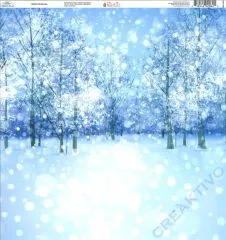 Ella & Viv Blue Christmas Single-Sided Cardstock 12X12 - White Christmas