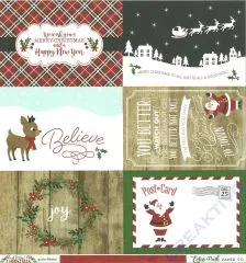 A Perfect Christmas Double-Sided Cardstock 12X12 - 4x6 journaling cards