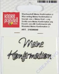 Wachsschrift Meine Konfirmation silber