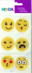 Heyda Textil-Sticker Smileys