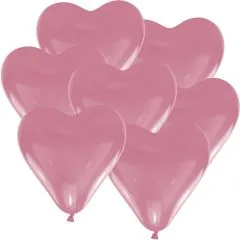 100 rosa Latex Herzballons 30cm