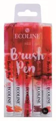 Talens Ecoline Brushpen 5er-Set rot