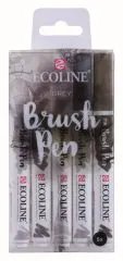Talens Ecoline Brushpen 5er-Set Grau