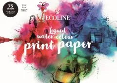 Talens Ecoline Liquid water colour print paper DIN A4