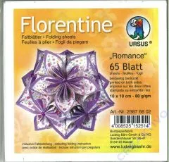 Florentine Faltbl�tter Romance 10x10cm 65 Blatt purple