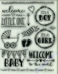 Silikon-Stempel Hello Baby