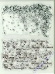 Silikon-Stempel Weihnachtssterne + Merry Christmas