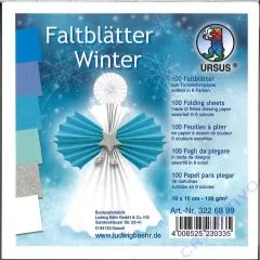 Faltbltter Winter 10cm x 10cm