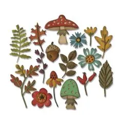 Sizzix Thinlits Die Set 20PK - Funky Foliage