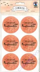 Sticker Einladung zu meiner Konfirmation koralle