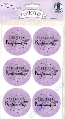 Sticker Einladung zu meiner Konfirmation flieder