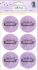 Sticker Einladung zu meiner Kommunion flieder