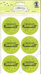 Sticker Einladung zu meiner Kommunion apfelgr�n