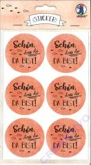 Sticker Sch�n, dass du da bist koralle