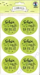Sticker Sch�n, dass du da bist apfelgr�n
