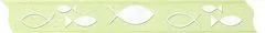 Chiffonband Fische 15mm hellgr�n - Meterware