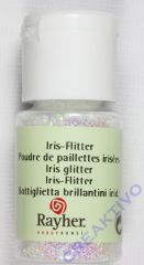 Rayher Iris-Flitter 10ml Fläschchen weiß