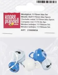 Metallgl�ckchen 11/15mm blau 5er