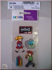 Heyda 6 Textilsticker Schule