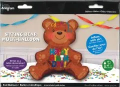 Multi Balloon B�r Happy Birthday Folienballon 43 x 48 cm