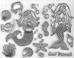 Silikon-Stempel S��e Meerjungfrau